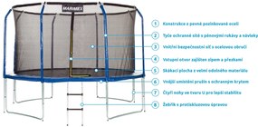 Marimex | Trampolína Marimex Standard 366 cm - zelená + vnútorná ochranná sieť + schodíky ZADARMO | 19000101