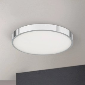 Stropné LED svetlo Bully, chróm, Ø 28 cm