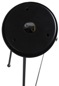 Závesné svietidlo čierne s tienidlom z ľanu taupe 35 cm - Blitz