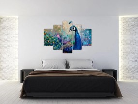 Obraz - Maľba páva (150x105 cm)