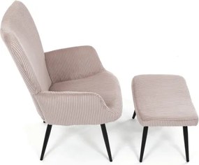 Kreslo ružové s podnožkou AK-L7285 PINK6