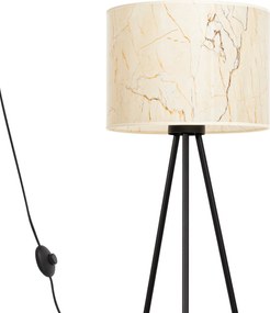 Stojacia lampa Nevia, 1x textilné tienidlo so vzorom, b