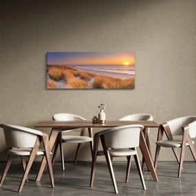 Obraz - Pláž pri západe slnka (120x50 cm)