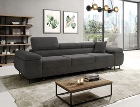 Pohodlná grafitová rozkladacia pohovka Astorp do obývačky.