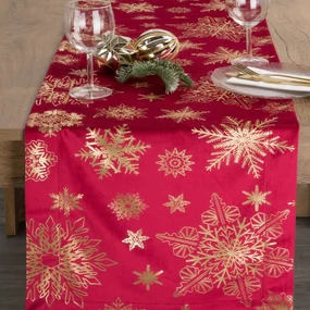 EUROFIRANY VIANOČNÝ BEHÚŇ NA STÔL JOY4 40X140 CM VZOROVANÝ
