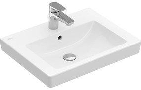 VILLEROY &amp; BOCH Subway 2.0 závesné umývadlo s otvorom, s prepadom, 550 x 440 mm, biela alpská, 71135501