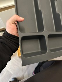 ADEO 2. akosť - Vložka / príborník do 80cm zásuvky - CUTLERY sivý plast 70 x 46 cm