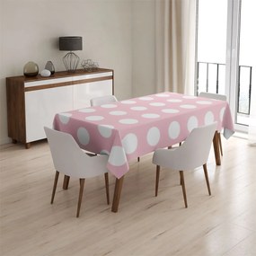 Sablio Obrus Biele bodky - 130x130 cm