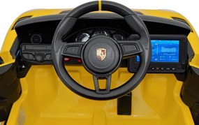 Elektrické autíčko Porsche Spyder RS 718 MP4 žlté