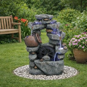 Záhradná fontána BestBerg EF-12 / polyresin / 57 x 34,5 x 74 cm