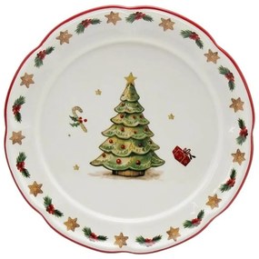 Keramický jedálenský tanier so stromčekom Chrissie - Ø 28*3 cm