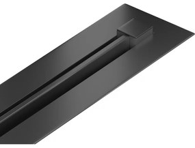 Mexen Flat Super Slim, super tenký odtokový žľab s 360° rotačným sifónom 60 cm, čierna matná, 1751060