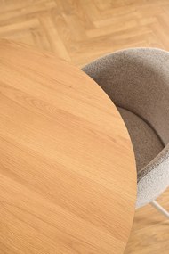 NELA Béžové Latte (látka Monza 90)/béžové nohy – MODERNÁ OTOČNÁ ČALÚNENÁ STOLIČKA DO OBÝVAČKY/JEDÁLNE/KANCELÁRIE LOFT