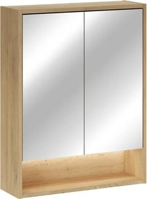 Koupelnová sestava Viola se zápustným umyvadlem a zrcadlem 60 cm dub cremona