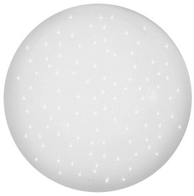 CLX LED prisadené stropné svetlo s efektom nočnej oblohy ASTURIAS, 16W, denná biela, 51cm, okrúhle, biel