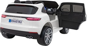 Ramiz Porsche Cayenne S batéria pre deti Paint Biela SUV + diaľkové ovládanie