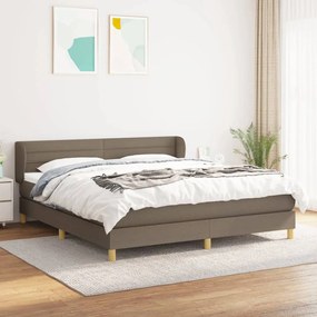 Posteľný rám boxspring s matracom sivohned 180x200 cm látka 3126905