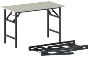 Konferenčný stôl FAST READY s čiernou podnožou 1200 x 600 x 750 mm, dub prírodný