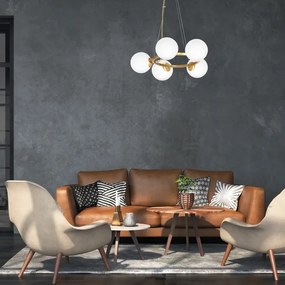 Luster na lanku VIENNA 5xE14/40W/230V zlatá