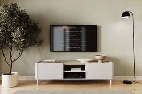 TV stolík Elivo 170 cm na nožičkách - kašmírová / dub olejovaný