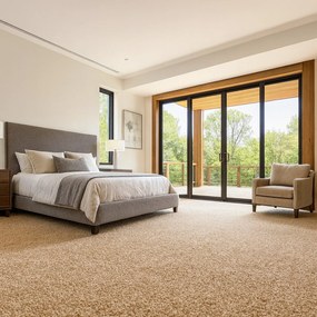 AKCIA: 👣🛡️200x300 cm Kusový koberec Velur Ultra béžový - obšitý zo všetkých strán + protišmyková úprava, šíře, béžová, filc, kancelária