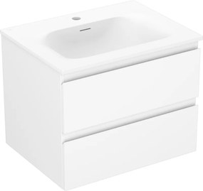 Mexen Orio, kúpeľňová skrinka 60 cm s umývadlom Vela, 2 zásuvky, biela matná, 91A10-06047-2-BFF01-W23M01