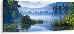 Obraz horského jazera (120x50 cm)