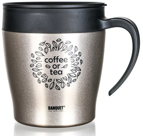Banquet Termohrnček cestovný TAZZA 330 ml, béžová