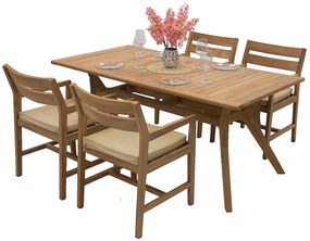 DEOKORK Záhradná teaková zostava WINSTON 1+4