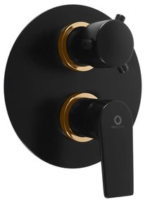Batéria sprchová/vaňová podomietková Colorado čierne/zlato CO186KCMATZ