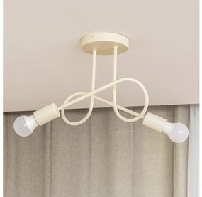 Prisadený luster OXFORD 2xE27/15W/230V krémový