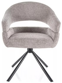Otočné jídelní křeslo Borgo šedé/černé