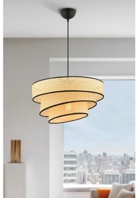 Závesný luster COUPER na lanku 1xE27/60W/230V béžová/čierna