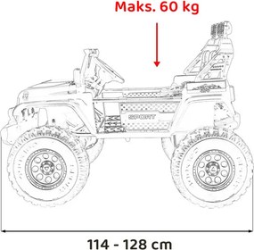 Elektrické autíčko Extreme Sport 4x4 ružové