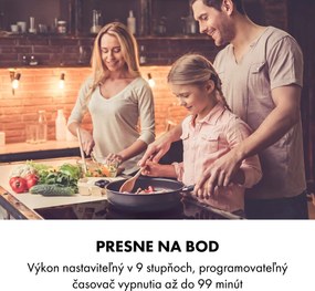 Klarstein Delicatessa 3, indukčná varná doska, 5800 W, 3 zóny, sklokeramika, čierna