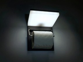 BERGE LED držiak na toaletný papier s USB 5W - studená biela
