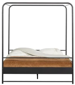 Čierna dvojlôžková kovová posteľ vtwonen Bunk, 160 x 200 cm