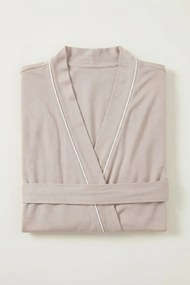 Župan ELAN taupe s bielou lemovkou Veľkosť: L/XL