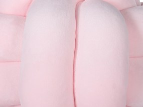 Zamatový uzlový vankúš 20 x 20 cm ružový MALNI Beliani