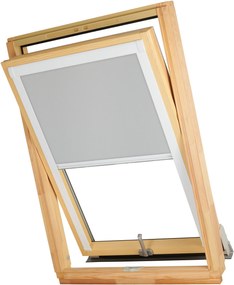 Dekodum Termoizolačná roleta na strešné okno typu VELUX MK06/M06/306 Farba látky: Pearl Silver, Farba profilu: Borovica