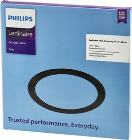 PHILIPS Okrúhly čierny rám 150mm pre panely 176,5mm 12W - dekoratívne