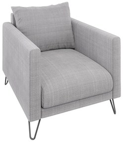 Svetlosivé ženilkové kreslo Freya – Ropez