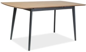 AKCIA Jedálenský stôl VITRO II s doskou v dekore dub 120(160)x80, rozkladací II. akosť