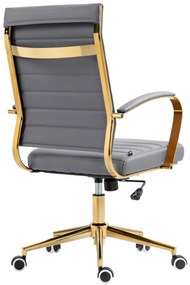 Design-Shop Kancelárska stolička Havanna - koženka - Sivá