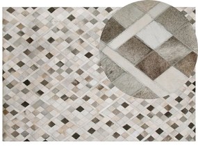Kožený koberec 160 x 230 cm viacfarebný HIRKA Beliani
