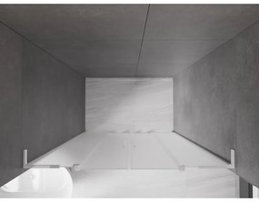 Mexen Velar L Duo, posuvné sprchové dvere do otvoru 160 cm, 8mm sklo námraza, chrómová, 871-160-003-32-01