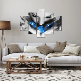 Obraz portrétu ženy s kameňmi (150x105 cm)