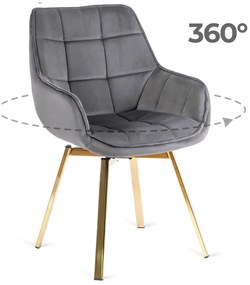 PROXIMA.store - Čalúnená otočná stolička MIA FARBA: sivá