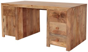 furniture-nabytek.cz - Drevený písací stôl z masívu mango 160x76x80
