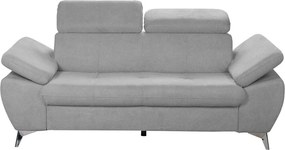 Dvojsedák Gisele, svetlo šedá látka